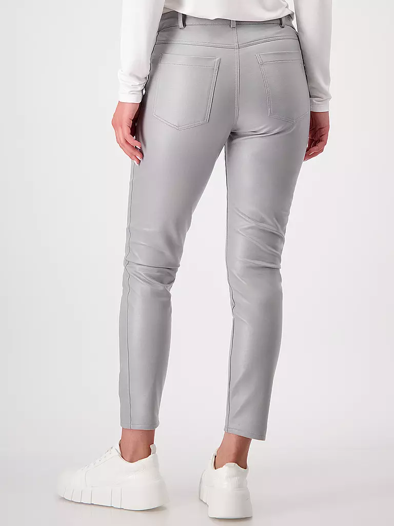 MONARI | Hose in Lederoptik 7/8 | Grigio