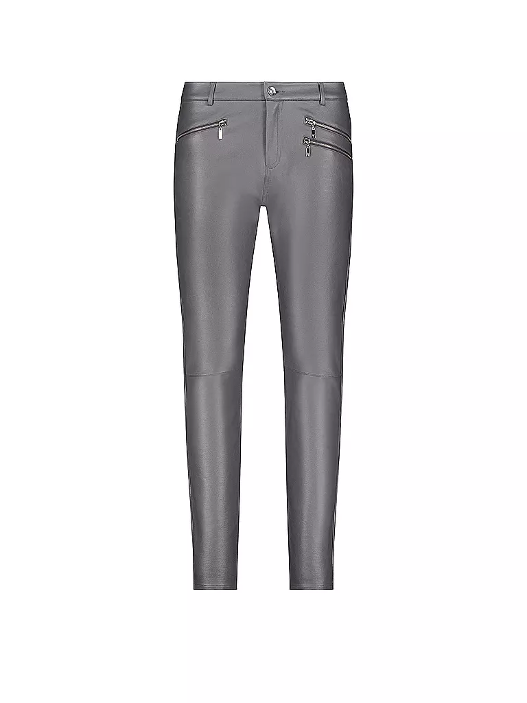 MONARI | Hose in Lederoptik | Grigio