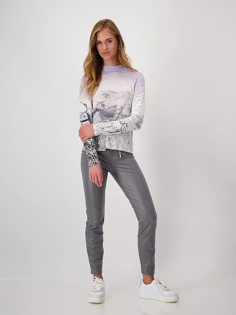 MONARI | Hose in Lederoptik | Grigio