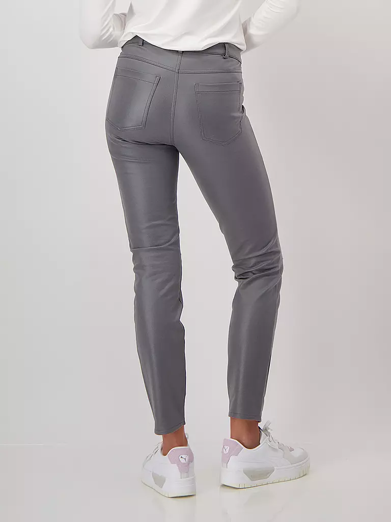 MONARI | Hose in Lederoptik | Grigio
