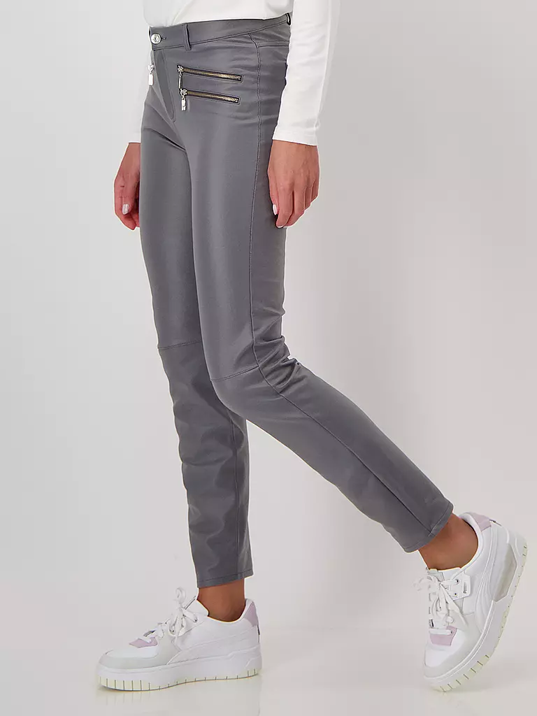MONARI | Hose in Lederoptik | Grigio