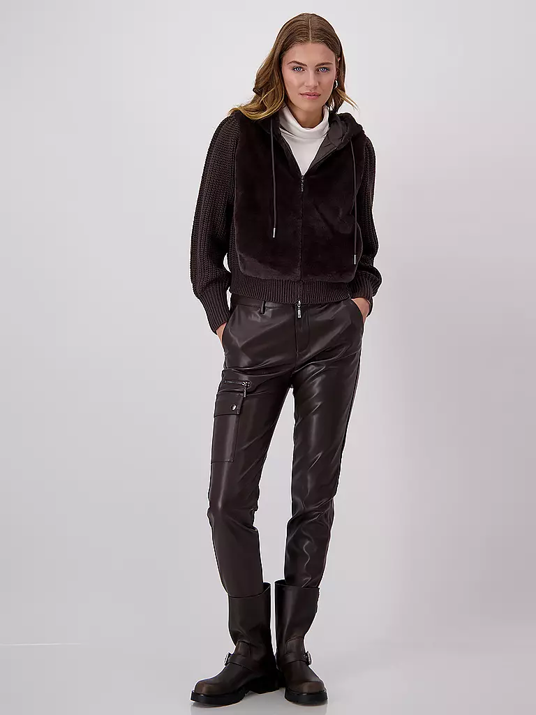 MONARI | Jacke in Felloptik  | Marrone