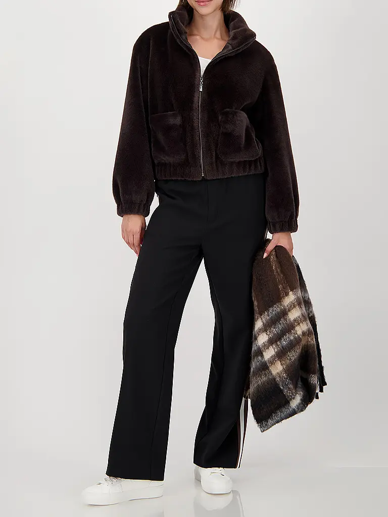 MONARI | Jacke in Felloptik | Marrone