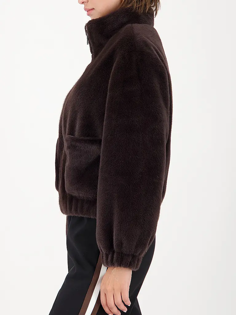 MONARI | Jacke in Felloptik | Marrone