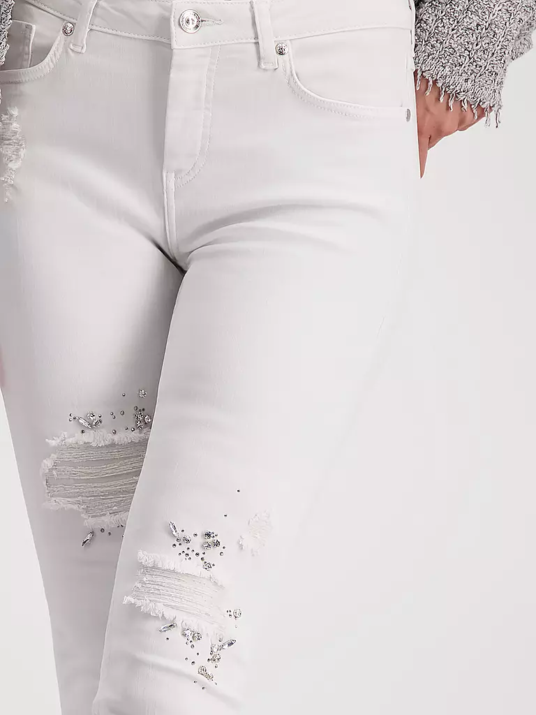 MONARI | Jeans Skinny Fit 7/8 | Grigio chiaro