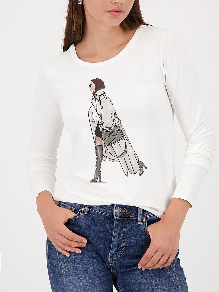 MONARI | Maglietta a maniche lunghe | Crema