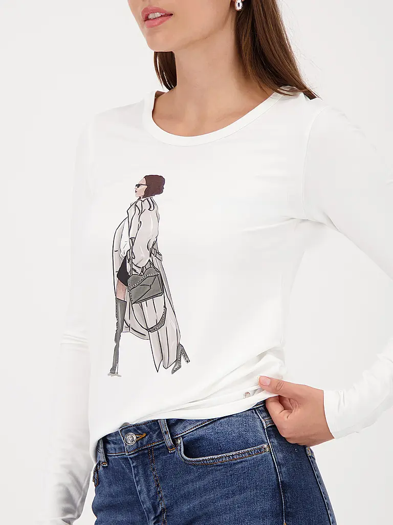 MONARI | Maglietta a maniche lunghe | Crema