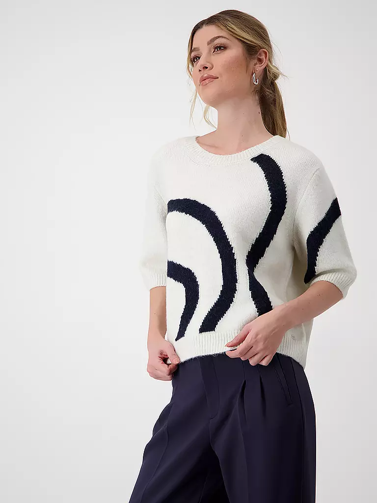 MONARI | Nome del prodotto: Pullover
Marca: MONARI
Colore: crema
Categorie: Moda,Donna
Tag: Taglie forti

Lunghezza manica: Maniche a 3/4
Scollatura: Girocollo
Materiale: Viscosa, misto
Motivo: Stampa
Vestibilità (capispalla): Regular
Stile: Glamour | Crema