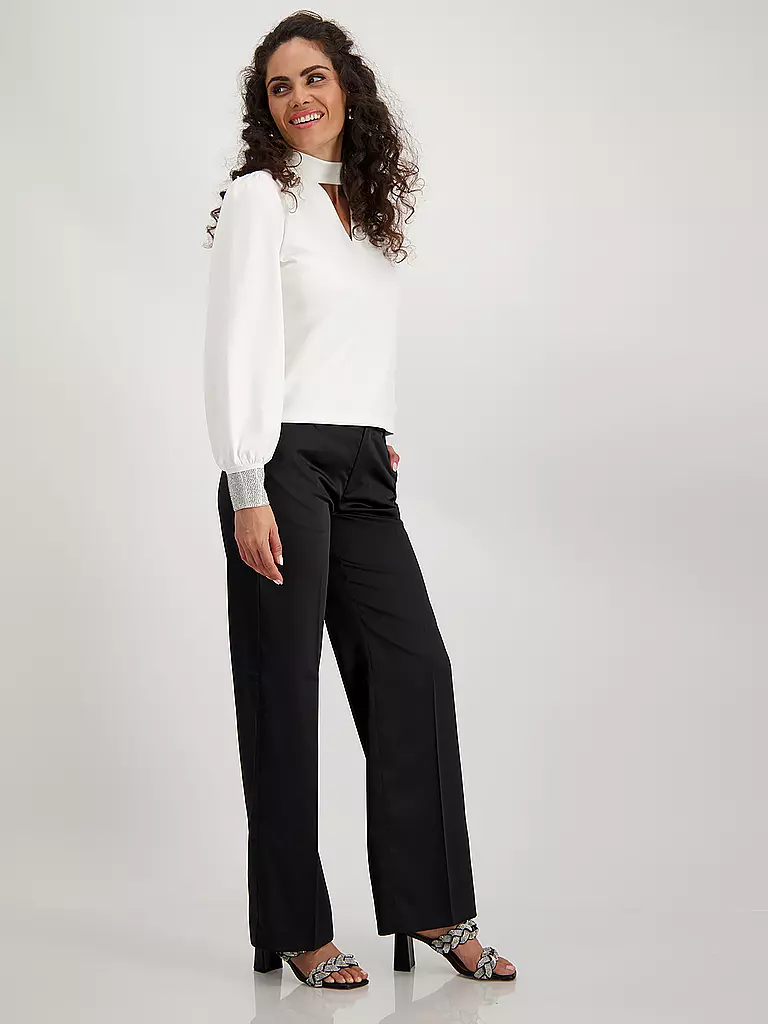 MONARI | Pantaloni business wide fit | Nero