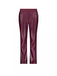 MONARI | Pantaloni effetto pelle | Rosso scuro