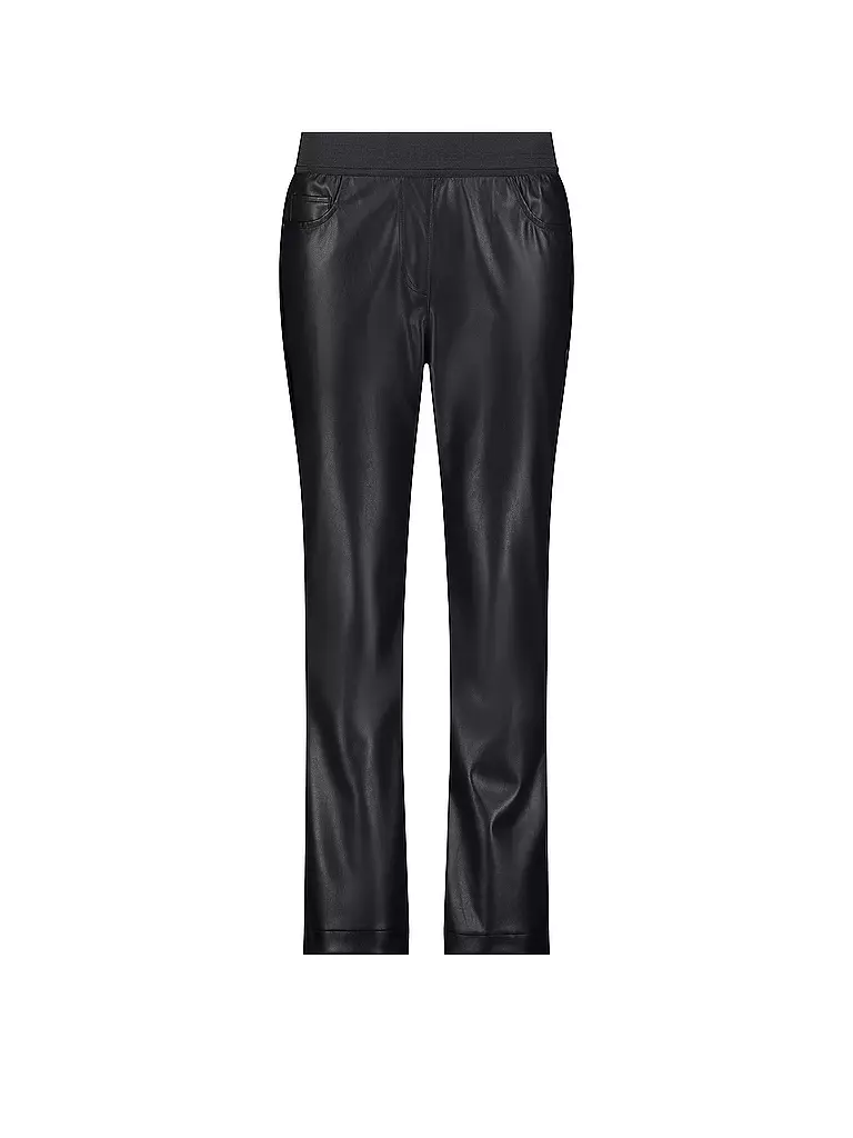 MONARI | Pantaloni effetto pelle | Nero