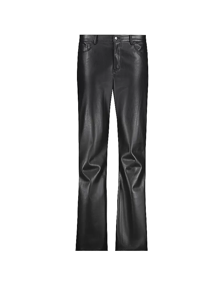 MONARI | Pantaloni effetto pelle | Nero