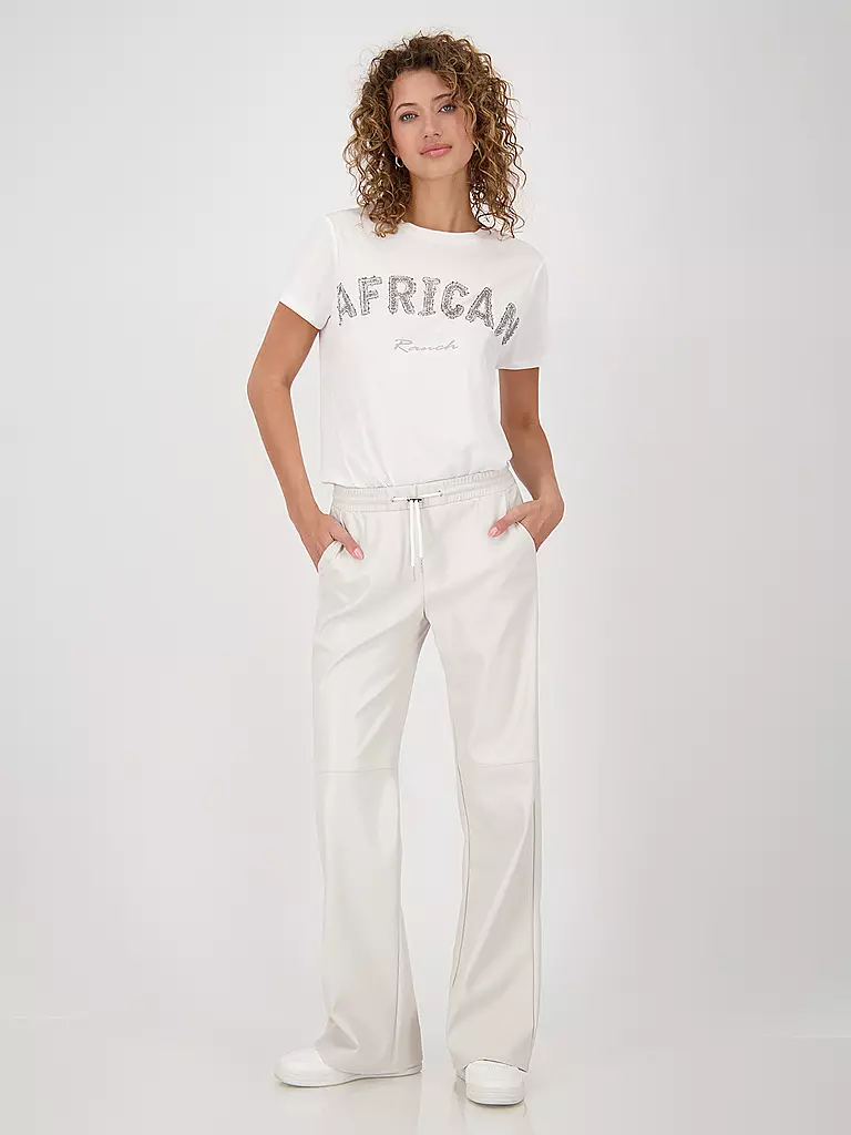 MONARI | Pantaloni effetto pelle | Crema