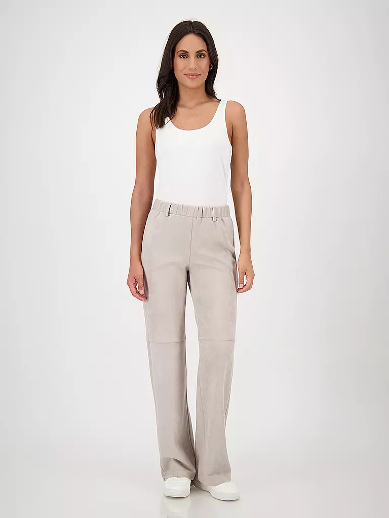 MONARI | Pantaloni effetto pelle | Beige