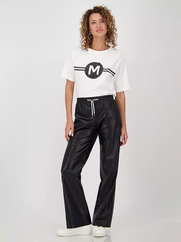 MONARI | Pantaloni effetto pelle | Nero