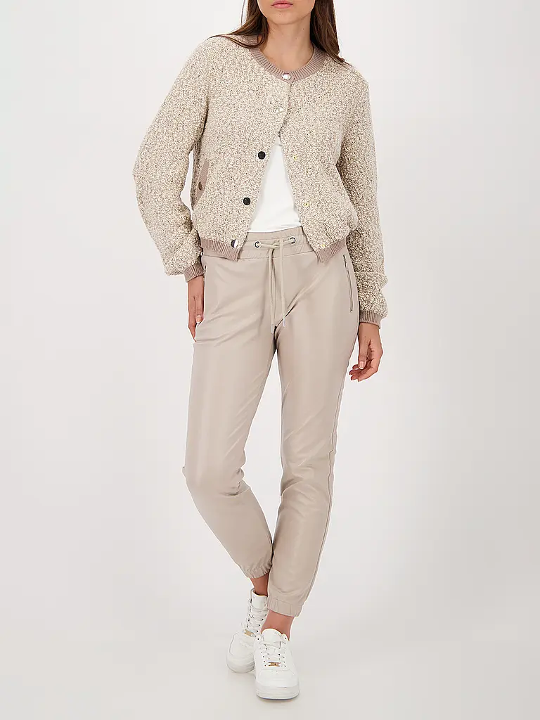 MONARI | Pantaloni effetto pelle | Beige