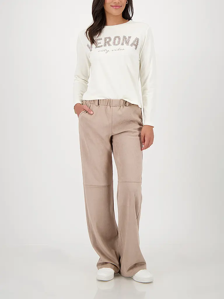 MONARI | Pantaloni effetto pelle | Cammello