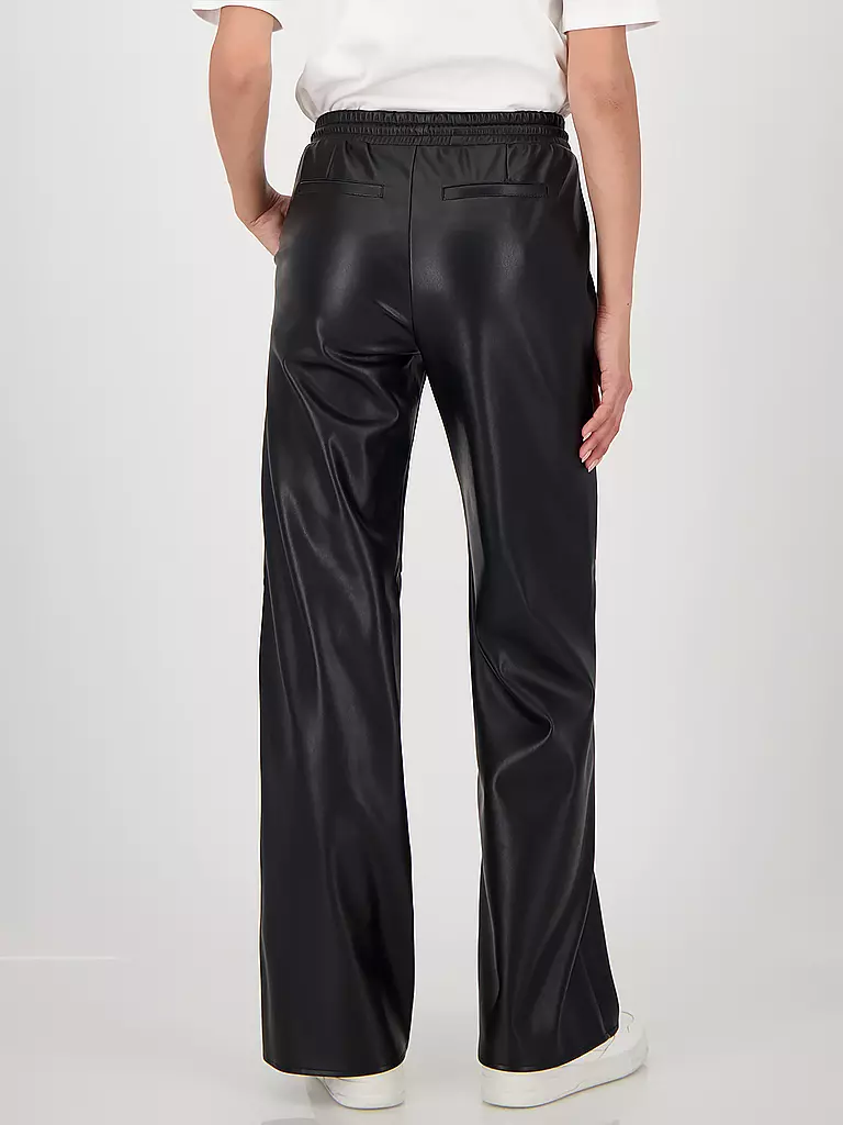 MONARI | Pantaloni effetto pelle | Nero