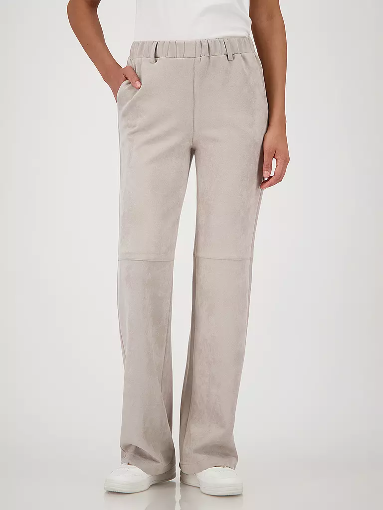 MONARI | Pantaloni effetto pelle | Beige