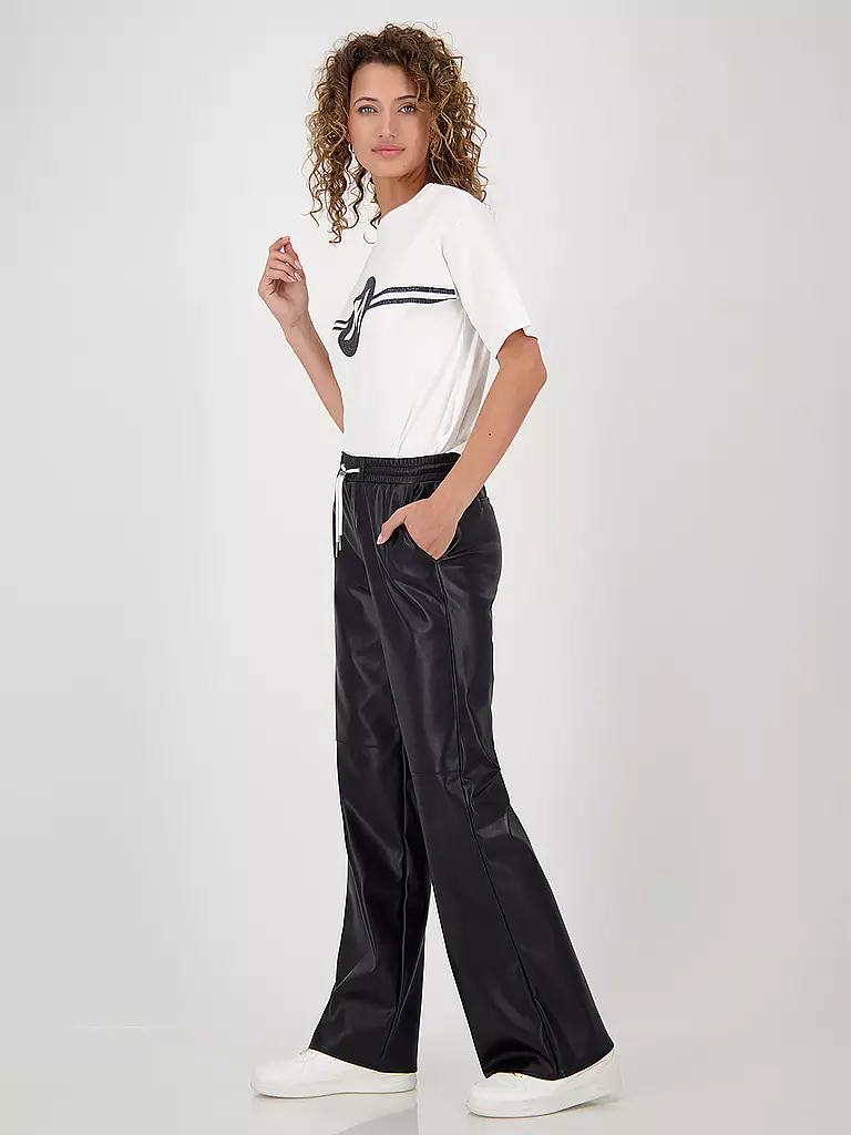 MONARI | Pantaloni effetto pelle | Nero