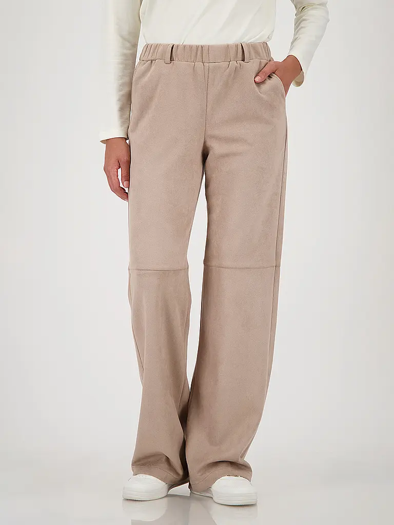 MONARI | Pantaloni effetto pelle | Cammello