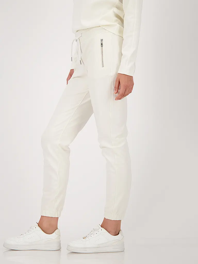 MONARI | Pantaloni effetto pelle | Beige