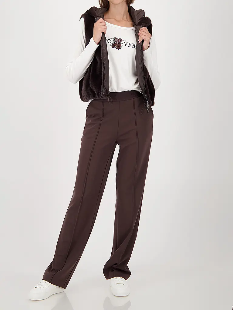 MONARI | Pantaloni Flared Fit | Marrone