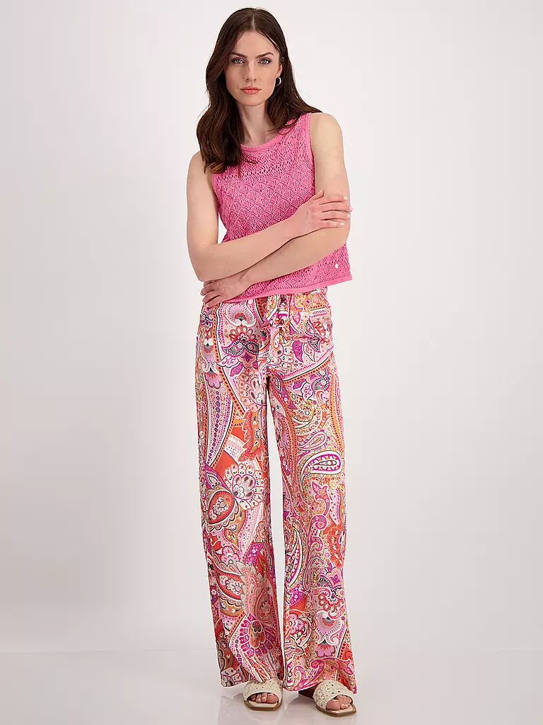 MONARI | Pantaloni Marlene | Corallo