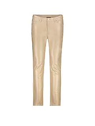 MONARI | Pantaloni slim fit effetto pelle | Cammello
