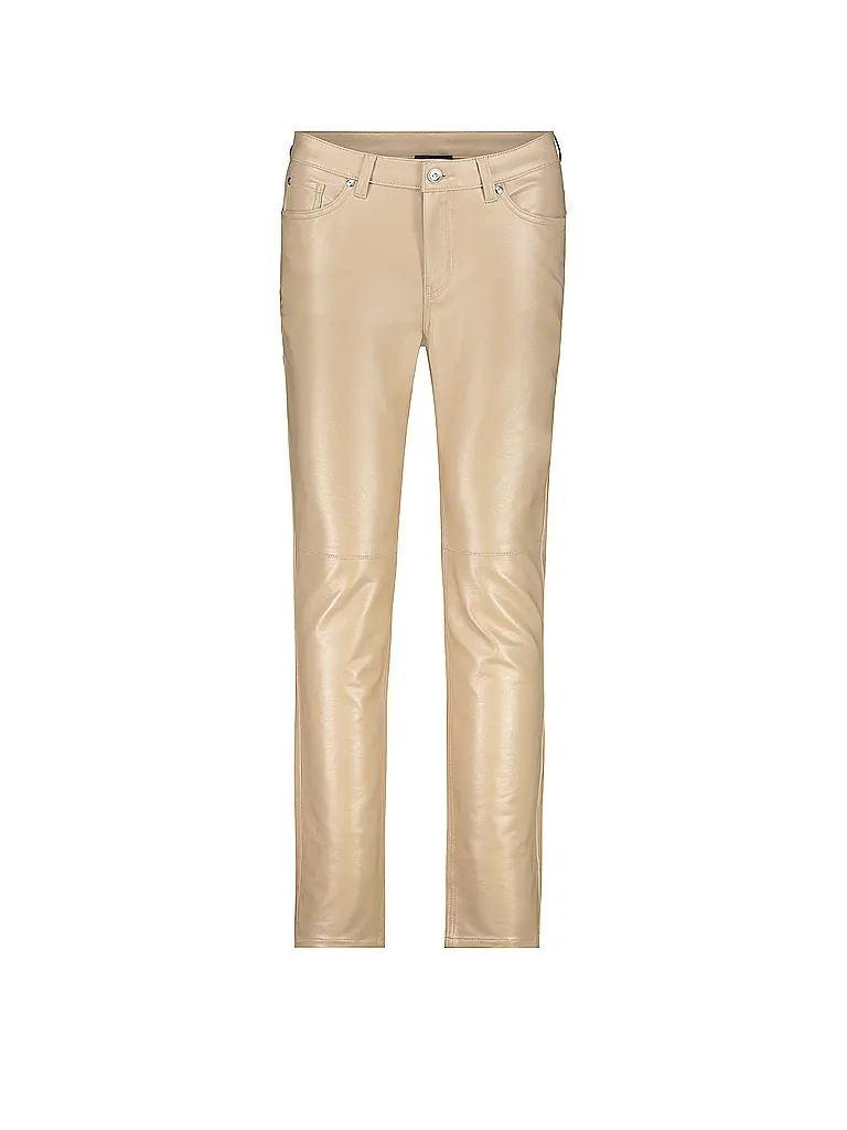 MONARI | Pantaloni slim fit effetto pelle | Cammello