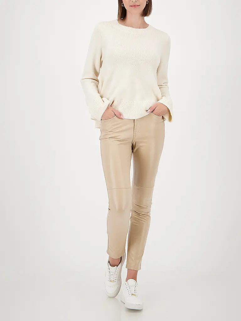 MONARI | Pantaloni slim fit effetto pelle | Cammello