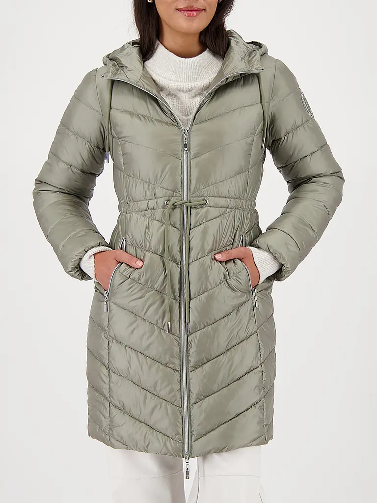 MONARI | Prodotto: Steppmantel
Marchio: MONARI
Colore: olive
Categorie: Moda,Donna

Lunghezza manica: Manica lunga
Materiale: Poliestere / Poliammide
Forma del colletto: Cappuccio
Motivo: Tinta unita
Vestibilità (capispalla): Regular
Stile: Glamour
Dettagli: Impu | 