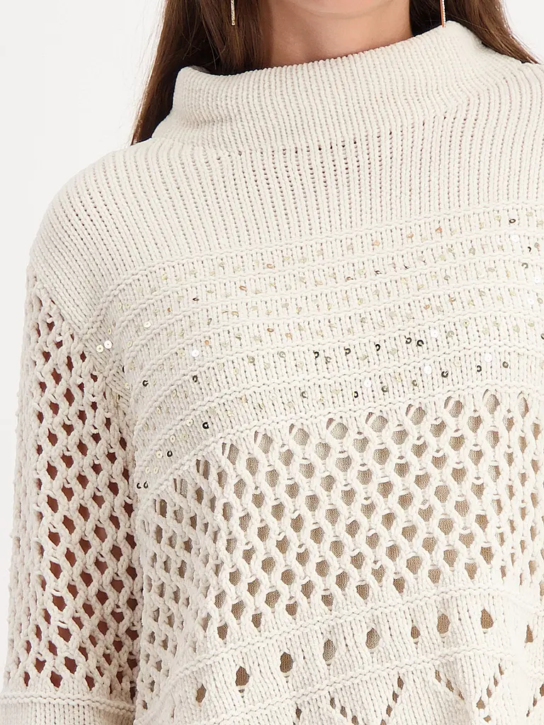 MONARI | Pullover
Marke: MONARI
Farbe: beige
Kategorien: Mode,Damen
Ärmellänge: Langarm
Material: Strick,Polyester / Polyamid,Viskose
Kragenform: Stehkragen
Musterung: Unifarben
Passform (Oberbekleidung): Regular
Stil: Glamour
Details: Strickmuster |