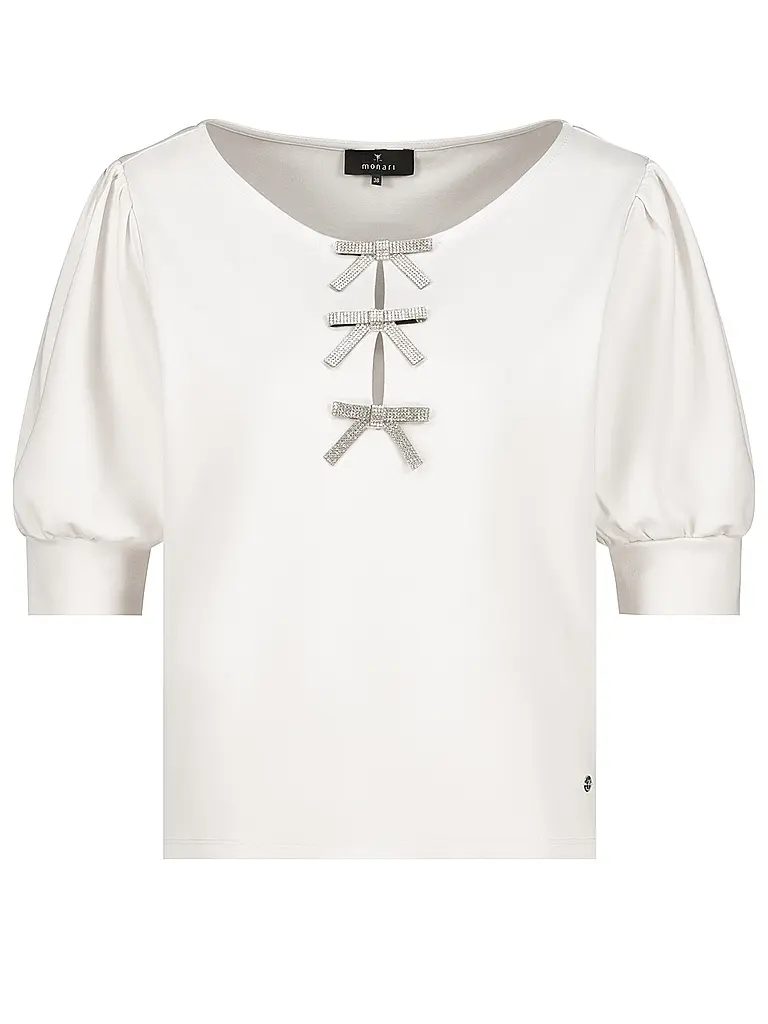 MONARI | T-Shirt
Marke: MONARI
Farbe: beige
Kategorien: Moda, Donna

Lunghezza manica: Manica corta
Scollatura: Girocollo
Materiale: Jersey, Viscosa, Stretch
Motivo: Tinta unita
Vestibilità (capispalla): Regular
Stile: Glamour
Dettagli: Strass | Beige