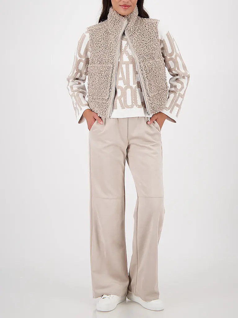 MONARI | Wendegilet in Felloptik | Beige