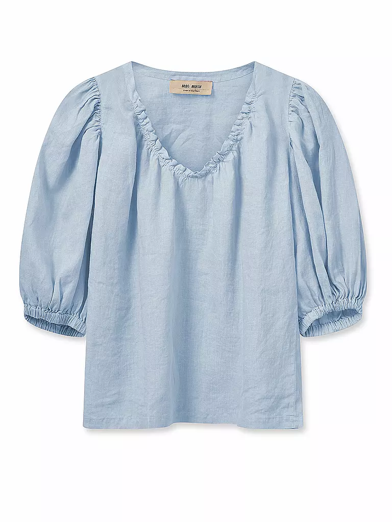 MOS MOSH | Leinenbluse MMTAISSA | Blu chiaro
