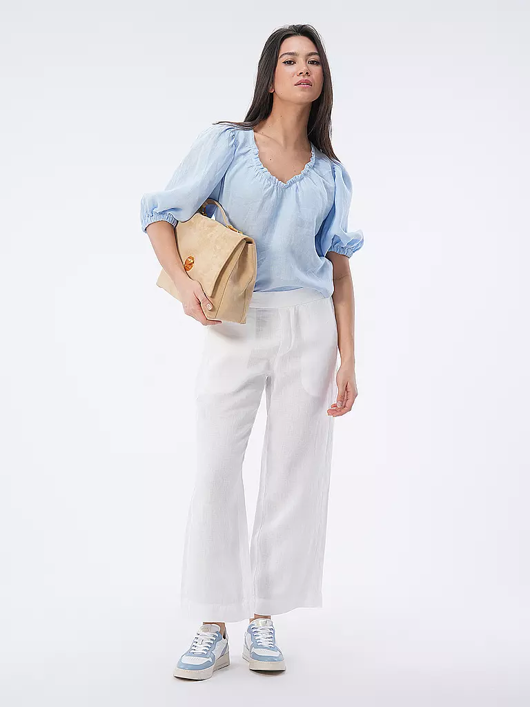 MOS MOSH | Leinenbluse MMTAISSA | Blu chiaro