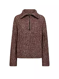 MOS MOSH | Pullover Troyer MMKELSEY | Rosso scuro