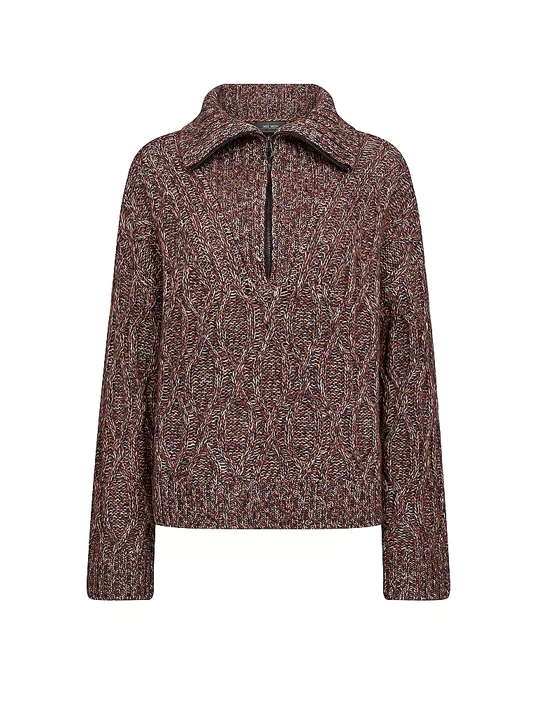 MOS MOSH | Pullover Troyer MMKELSEY | Rosso scuro