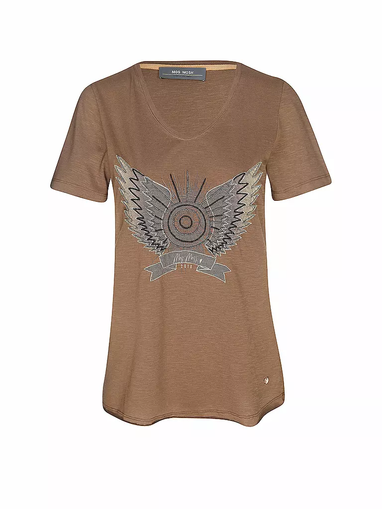 MOS MOSH | T-Shirt MMGETHIO-SSTEE | Marrone chiaro