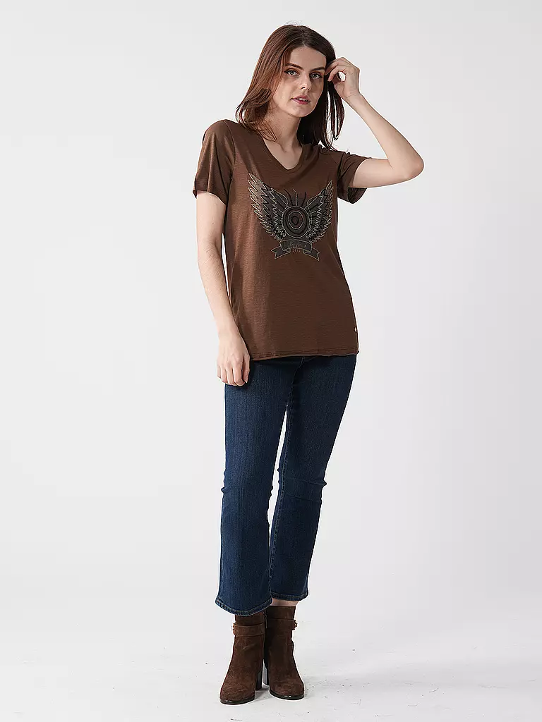 MOS MOSH | T-Shirt MMGETHIO-SSTEE | Marrone chiaro