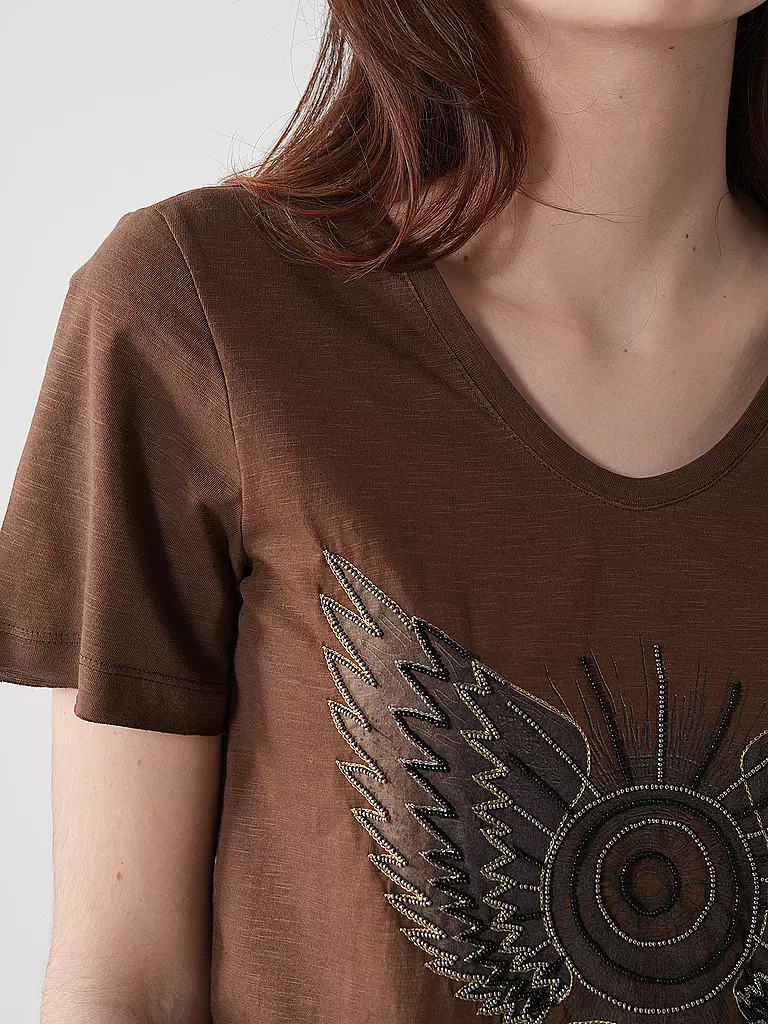 MOS MOSH | T-Shirt MMGETHIO-SSTEE | Marrone chiaro