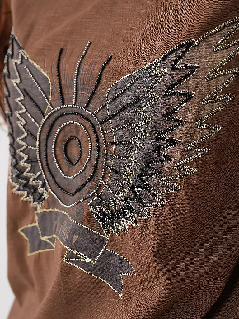 MOS MOSH | T-Shirt MMGETHIO-SSTEE | Marrone chiaro