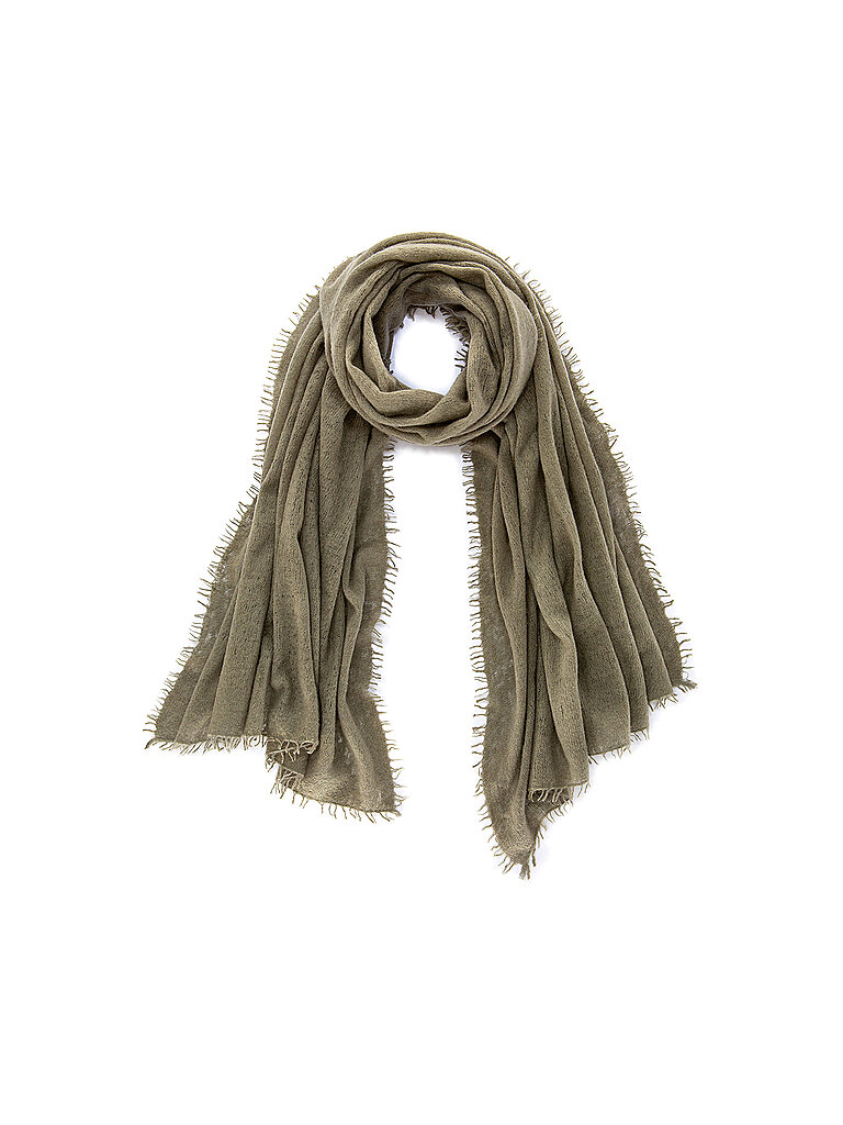 Mouleta Sciarpa in cashmere oliva