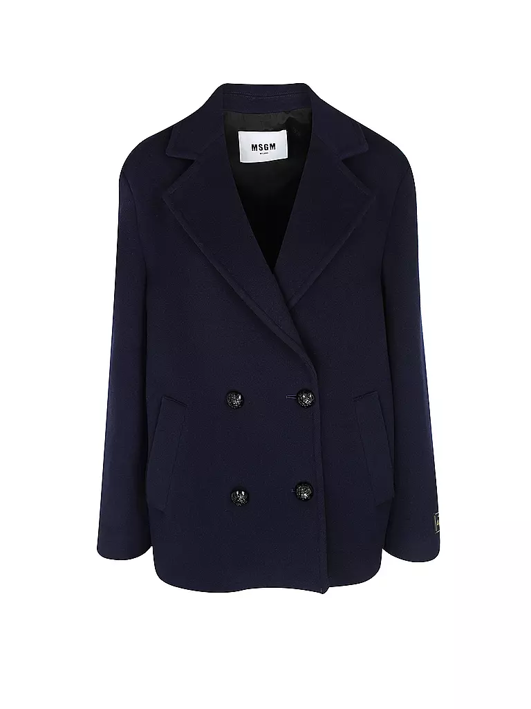 MSGM | Cappotto di lana | Blu scuro