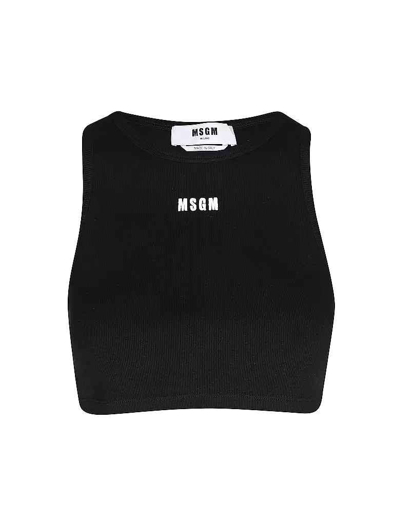 MSGM | Top Corto Aderente | Nero