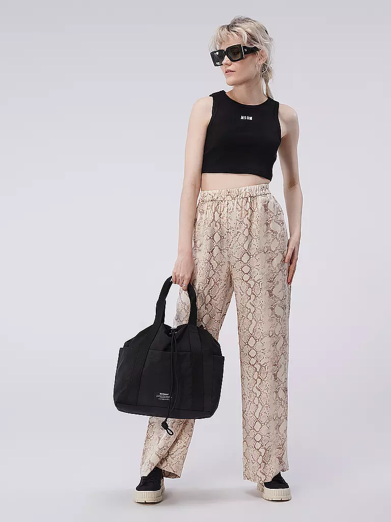 MSGM | Top Corto Aderente | Nero