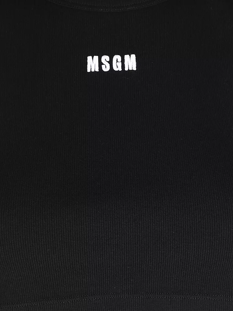 MSGM | Top Corto Aderente | Nero