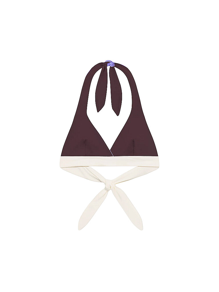 Top Bikini Allacciatura al Collo marrone XL