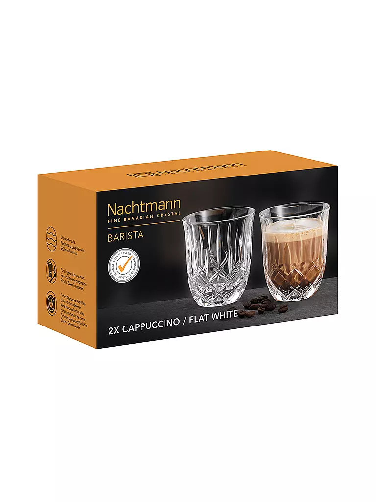 NACHTMANN | Cappuccino Flat White Glas 2er Set NOBLESSE Barista 234ml | 